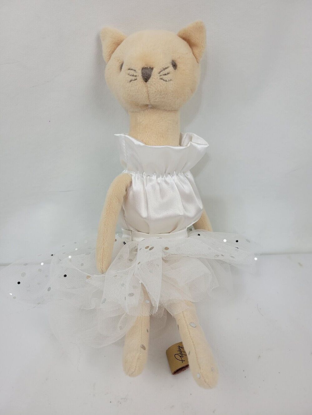 Debi Lilly Plush 14" Poppy Ballerina White Cat Kitty w/Tutu - Clean and Soft
